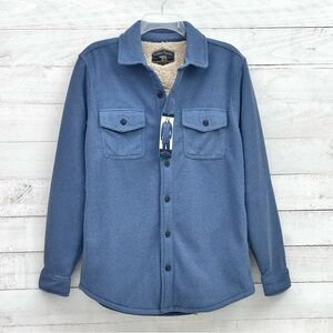 Freedom Foundry Men’s Fleece Shirt Jacket • Sherpa Lined • Blue• Sz S • NWT